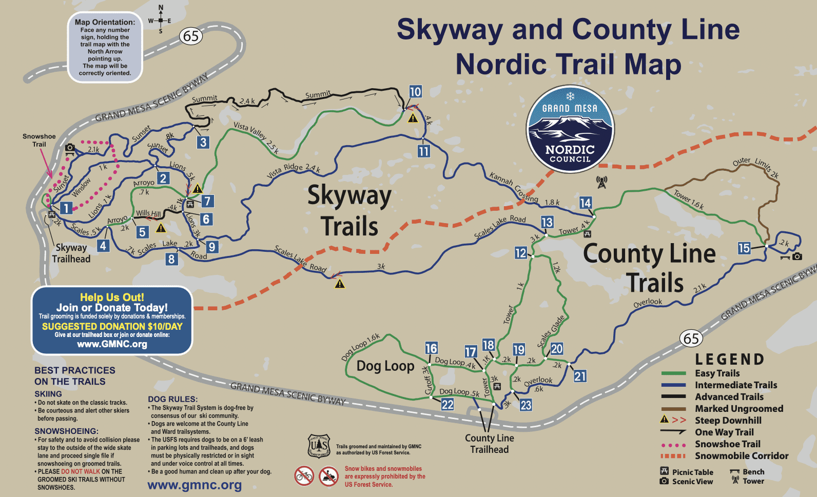 Cross Country Ski Trails Grand Mesa Nordic Council